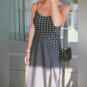 Polka Dot Black Dress